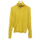 【中古】マウジー moussy ニット カットソー 長袖 タートルネック ケーブル編み F 黄色 イエロー /FF46 レディース 【ベクトル 古着】 2402...