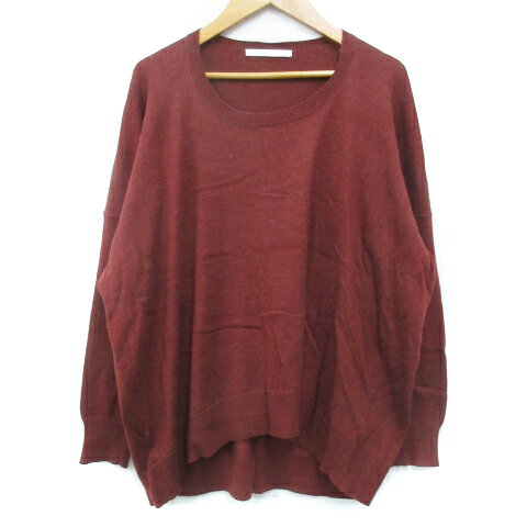 【中古】アーバンリサーチ ドアーズ URBAN RESEARCH DOORS ニット カットソー 長袖 Uネック 無地 ウー..