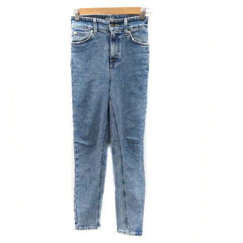 【中古】リー LEE × スナイデル snidel デニムパンツ ジーンズ スキニーパンツ アンクル丈 無地 XS ライトブルー /YK15 レディース 【ベクトル 古着】 240201