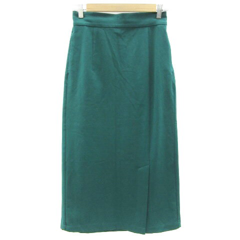 【中古】ニコアンド Niko and.. タイトスカート ロング丈 マキシ丈 スリット M グリーン 緑 /YM20 レディース 【ベクトル 古着】 240205
