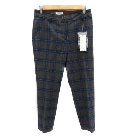 【中古】未使用品 ナチュラルビューティーベーシック NATURAL BEAUTY BASIC テーパードパンツ 七分丈 チェック柄 S 青 ブルー /YK17 レディース 【ベクトル 古着】 240213 【中古】未使用品 ナチュラルビューティーベーシック NATURAL BEAUTY BASIC テーパードパンツ 七分丈 チェック柄 S 青 ブルー /YK17 レディース 【ベクトル 古着】 240213