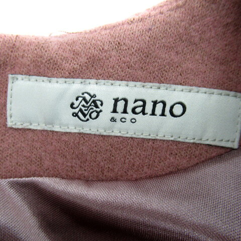 【中古】ナノ&コー nano&co ナノユニバース nano universe ワンピース ひざ丈 長袖 ラウンドネック 無地 ウール混 36 ピンク /SY9 レディース 【ベクトル 古着】 240213 auc-vector-19670250 ブランド古着の買取販売ベクトル サンプル画像3