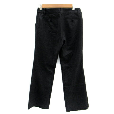 【中古】自由区 オンワード樫山 スラックスパンツ ロング丈 ウール 38 グレー /SM27 レディース 【ベクトル 古着】 240208