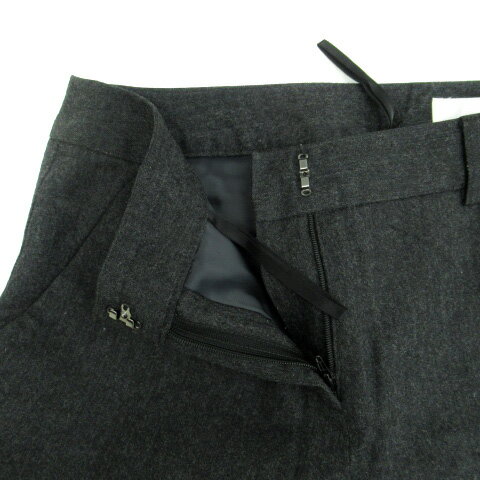 【中古】自由区 オンワード樫山 スラックスパンツ ロング丈 ウール 38 グレー /SM27 レディース 【ベクトル 古着】 240208