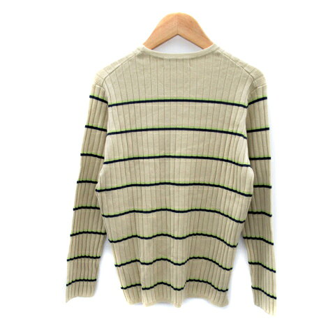 【中古】ミラオーウェン Mila Owen リブニット カットソー 長袖 クルーネック ボーダー柄 F ベージュ /SY40 レディース 【ベクトル 古着】 240214 auc-vector-19671633 ブランド古着の買取販売ベクトル サンプル画像2