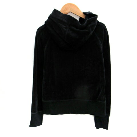 【中古】ジルスチュアート JILL STUART パーカー ミドル丈 ジップアップ ベロア M 紺 ネイビー /SM37 レディース 【ベクトル 古着】 240215