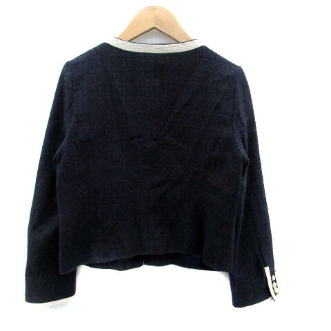 【中古】ロペピクニック ROPE Picnic ノーカラージャケット ミドル丈 フェイクパール 38 紺 ネイビー オフホワイト /HO15 レディース 【ベクトル 古着】 240304 auc-vector-19706113 ブランド古着の買取販売ベクトル サンプル画像2