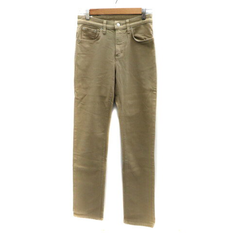 【中古】エドウィン EDWIN デニムパンツ ジーンズ ストレートパンツ ロング丈 無地 28 ベージュ /YK12 メンズ 【ベクトル 古着】 240222