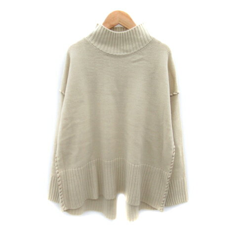 【中古】アーバンリサーチ URBAN RESEARCH ITEMS ニット セーター 長袖 ハイネック 無地 オーバーサイズ バックスリット F ベージュ /SY38 ■MO レディース 【ベクトル 古着】 240221 【中古】アーバンリサーチ URBAN RESEARCH ITEMS ニット セーター 長袖 ハイネック 無地 オーバーサイズ バックスリット F ベージュ /SY38 ■MO レディース 【ベクトル 古着】 240221
