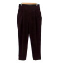 【中古】グリーンレーベルリラクシング ユナイテッドアローズ green label relaxing テーパードパンツ アンクル丈 38 ボルドー /HO19 ...