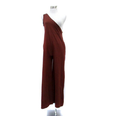 【中古】スライ SLY オールインワン コンビネゾン ワンショルダー ワイドパンツ ロング丈 2 茶色 ブラウン /HO44 レディース 【ベクトル 古着】 240304 【中古】スライ SLY オールインワン コンビネゾン ワンショルダー ワイドパンツ ロング丈 2 茶色 ブラウン /HO44 レディース 【ベクトル 古着】 240304