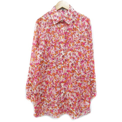【中古】フィールドドリーム field/dream シャツワンピース 薄手 ミニ丈 長袖 総柄 マルチカラー M 白 ピンク ホワイト /FF19 レディース 【ベクトル 古着】 240325 【中古】フィールドドリーム field/dream シャツワンピース 薄手 ミニ丈 長袖 総柄 マルチカラー M 白 ピンク ホワイト /FF19 レディース 【ベクトル 古着】 240325