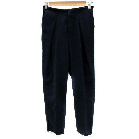 Capri Pants - 【中古】ラグナムーン LagunaMoon スラックスパンツ アンクル丈 無地 S 紺 ネイビー /YS5 レディース 【ベクトル 古着】 240318
