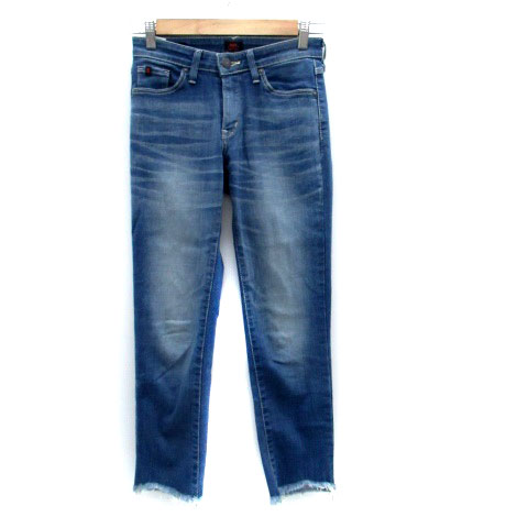 【中古】エドウィン EDWIN デニムパンツ ジーンズ スリム アンクル丈 フリンジ ウォッシュ加工 26 青 ブルー /HO23 ■MO レディース 【ベクトル 古着】 240326 【中古】エドウィン EDWIN デニムパンツ ジーンズ スリム アンクル丈 フリンジ ウォッシュ加工 26 青 ブルー /HO23 ■MO レディース 【ベクトル 古着】 240326