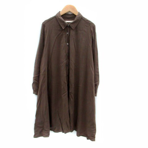 【中古】メルローズ MELROSE シャツワンピース ひざ丈 長袖 無地 M 茶色 ブラウン /HO47 ■MO レディース 【ベクトル 古着】 240403 【中古】メルローズ MELROSE シャツワンピース ひざ丈 長袖 無地 M 茶色 ブラウン /HO47 ■MO レディース 【ベクトル 古着】 240403