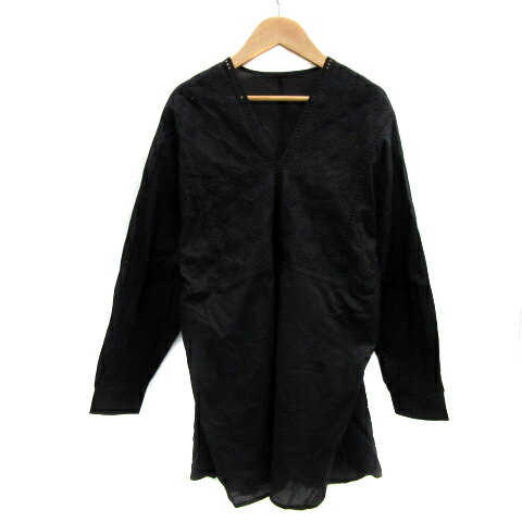 【中古】CLASSICAL ELF クラシカルエルフ チュニック ブラウス 長袖 Vネック レース 大きいサイズ XL 黒 ブラック /YS10 レディース 【ベクトル 古着】 240327 【中古】CLASSICAL ELF クラシカルエルフ チュニック ブラウス 長袖 Vネック レース 大きいサイズ XL 黒 ブラック /YS10 レディース 【ベクトル 古着】 240327