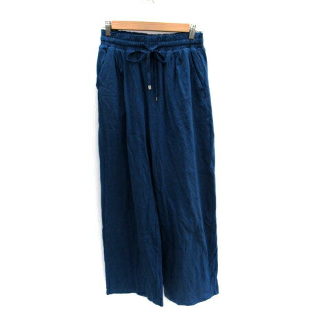 【中古】クラシカルエルフ CLASSICAL ELF ワイドパンツ ロング丈 ハイウエスト M 青 ブルー /SM16 レディース 【ベクトル 古着】 240415