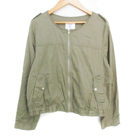 【中古】オリーブデオリーブ OLIVE des OLIVE ノーカラージャケット ブルゾンジャケット ミドル丈 ジップアップ M カーキ /FF29 ■MO レディース 【ベクトル 古着】 240417 【中古】オリーブデオリーブ OLIVE des OLIVE ノーカラージャケット ブルゾンジャケット ミドル丈 ジップアップ M カーキ /FF29 ■MO レディース 【ベクトル 古着】 240417