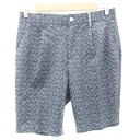 【中古】フィドラ FIDRA ゴルフウェア 吸汗速乾 アザミプリント ショートパンツ ハーフパンツ 短パン S ブラック 黒 FD5MTC22 /YM23 レディース 【ベクトル 古着】 240430