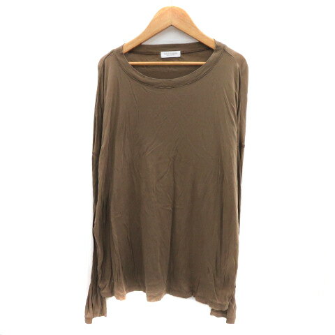 【中古】B&Y ユナイテッドアローズ BEAUTY&YOUTH ビューティー&ユース カットソー 長袖 ラウンドネック 無地 ブラウン /YK37 メンズ 【ベクトル 古着】 240507