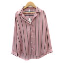 【中古】ディーホリック DHOLIC シャツ ブラウス ストライプ柄 F マルチカラー ピンク /YK40 レディース 【ベクトル 古着】 240801(4)