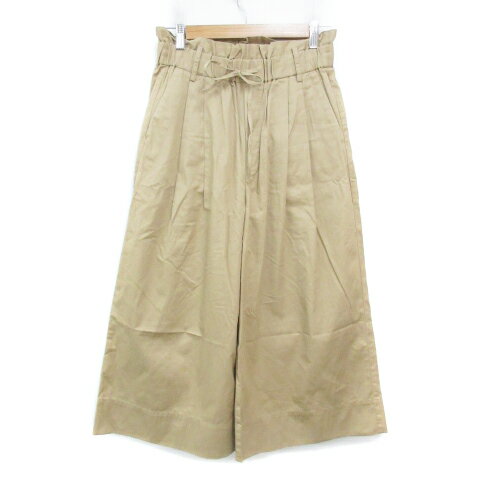 お値下げ。ジャーナルスタンダード今季商品ベージュ コットン ワイドパンツ ジャーナルスタンダード今季商品ベージュ コットン ワイドパンツ