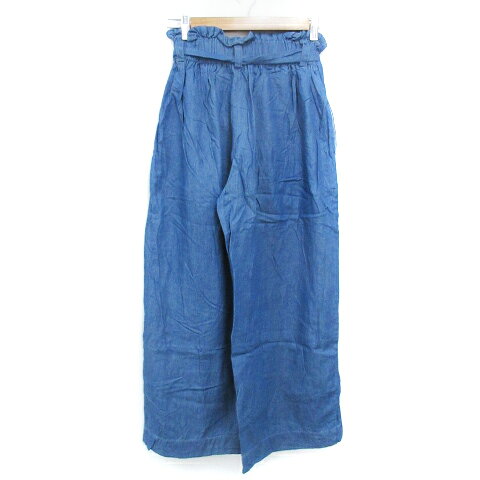 【中古】ロペピクニック ROPE Picnic ワイドパンツ イージーパンツ ロング丈 リボン付き シャンブレー 36 S 青 ブルー /FF17 ■MO レディース 【ベクトル 古着】 240709 auc-vector-19893212 ブランド古着の買取販売ベクトル サンプル画像2