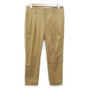 【中古】ボールジー BALLSEY トゥモローランド タックパンツ テーパードパンツ アンクル丈 ウール ロールアップ 38 M 茶 ブラウン /FF19 レディース 【ベクトル 古着】 240716