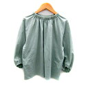 【中古】イネド INED カットソー 七分袖 無地 9 ミントブルー /SY25 レディース 【ベクトル 古着】 240802(4)