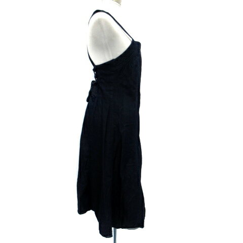 【中古】トランテアン ソン ドゥ モード 31 Sons de mode ジャンパースカート キャミソールワンピース ロング丈 ダンガリー レースアップ 38 M 青 ブルー /SM13 レディース 【ベクトル 古着】 240826