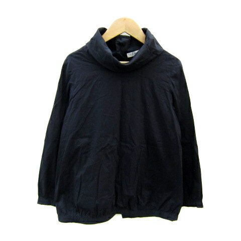 【中古】イエナ IENA シャツ ブラウス 長袖 スタンドカラー 無地 紺 ネイビー /SY12 レディース 【ベクトル 古着】 240910