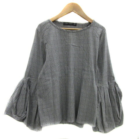 【中古】ザラウーマン ZARA WOMAN カットソー 長袖 フレアスリーブ ラウンドネック グレンチェック柄 S グレー /YS16 レディース 【ベクトル 古着】 240906 【中古】ザラウーマン ZARA WOMAN カットソー 長袖 フレアスリーブ ラウンドネック グレンチェック柄 S グレー /YS16 レディース 【ベクトル 古着】 240906