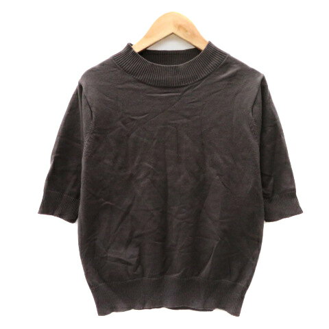 【中古】スタイルデリ STYLE DELI ニット カットソー 五分袖 M ダークグレー /YK7 レディース 【ベクトル 古着】 241019 【中古】スタイルデリ STYLE DELI ニット カットソー 五分袖 M ダークグレー /YK7 レディース 【ベクトル 古着】 241019