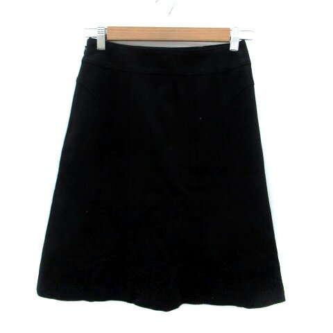 【中古】未使用品 エフデ ef-de フレアスカート ひざ丈 9 M 黒 ブラック /HO9 レディース 【ベクトル 古着】 241021