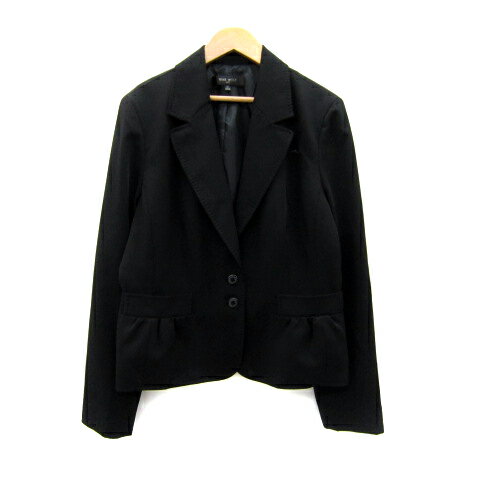 【中古】ナインウエスト NINE WEST テーラードジャケット ミドル丈 シングルボタン 総裏地 12 黒 ブラック /SY32 レディース 【ベクトル 古着】 241105 【中古】ナインウエスト NINE WEST テーラードジャケット ミドル丈 シングルボタン 総裏地 12 黒 ブラック /SY32 レディース 【ベクトル 古着】 241105