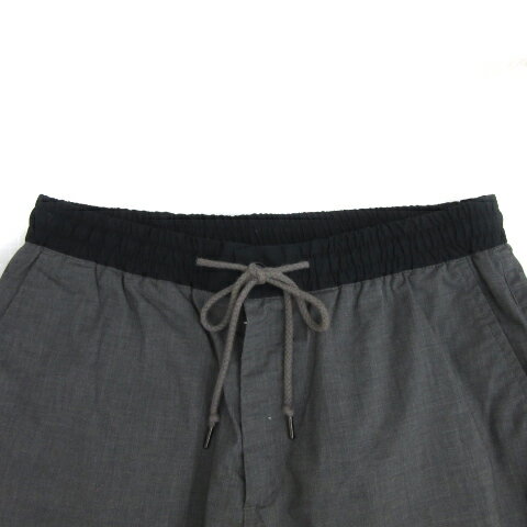 【中古】ビームスハート BEAMS HEART テーパードパンツ アンクル丈 無地 イージー M グレー 黒 ブラック /YS5 メンズ 【ベクトル 古着】 241021