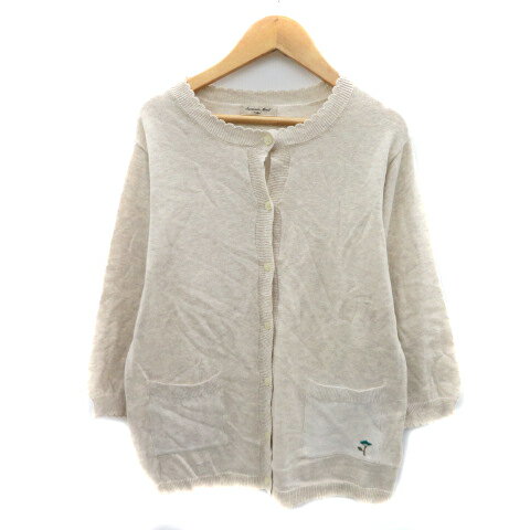 【中古】サマンサモスモス SM2 カーディガン ミドル丈 七分袖 F ベージュ /YK27 レディース 【ベクトル 古着】 241023