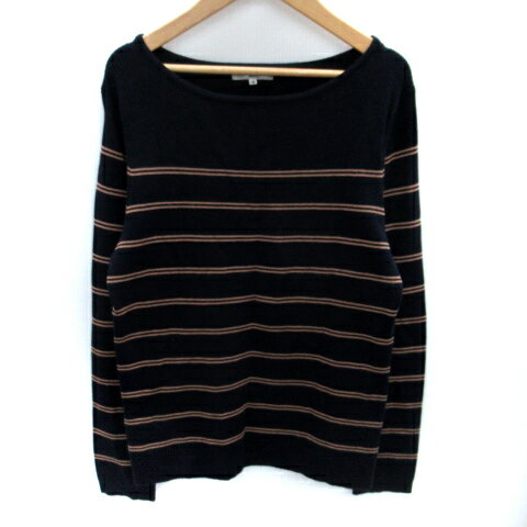 【中古】ナチュラルビューティーベーシック NATURAL BEAUTY BASIC ニット カットソー 長袖 ラウンドネ..