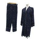 【中古】ザラ トラファルック ZARA Trafaluc パジャマ ルームウェア セットアップ 上下 シャツ ロング丈 長袖 オープンカラー パンツ ロング丈 ...
