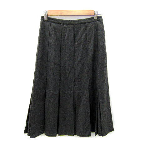 【中古】ケーティー キヨコ タカセ K.T KIYOKO TAKASE プリーツスカート ミモレ丈 無地 ウール 9 グレー /SY19 レディース 【ベクトル ..