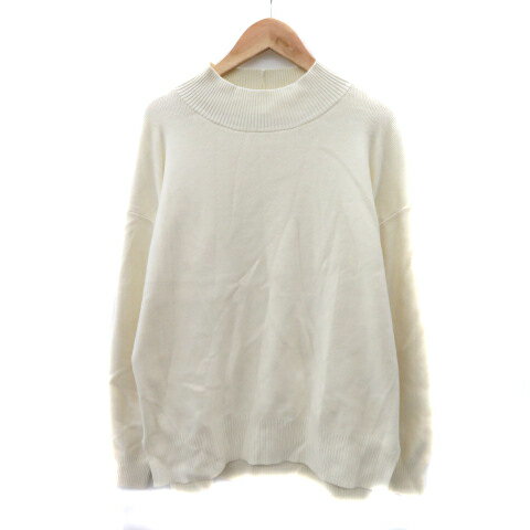 【中古】グローバルワーク GLOBAL WORK ニット カットソー 長袖 M オフホワイト /YK17 レディース 【ベ..