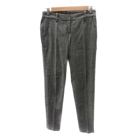 【中古】セオリー Theory テーパードパンツ スラックスパンツ ロング丈 00 XS グレー /YK14 レディース 【ベクトル 古着】 241105