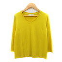 【中古】グリーンレーベルリラクシング ユナイテッドアローズ green label relaxing ニット カットソー 七分袖 マスタードイエロー /YK30 レディース 【ベクトル 古着】 241205(4)
