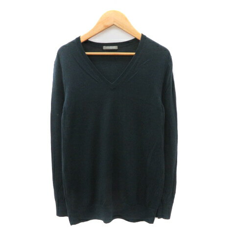 【中古】セオリーリュクス theory luxe ニット カットソー 長袖 40 L ダークグリーン /YK35 レディース..