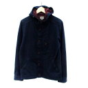 【中古】グリーンレーベルリラクシング ユナイテッドアローズ green label relaxing ジャケット ミドル丈 フード付き XL 紺 ネイビー /H...