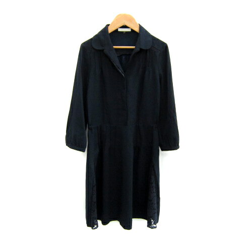 【中古】プロポーション ボディドレッシング PROPORTION BODY DRESSING シャツワンピース ひざ丈 七分袖 スキッパーカラー 無地 レース 2 紺 ネイビー /SY39 レディース 【ベクトル 古着】 241121 【中古】プロポーション ボディドレッシング PROPORTION BODY DRESSING シャツワンピース ひざ丈 七分袖 スキッパーカラー 無地 レース 2 紺 ネイビー /SY39 レディース 【ベクトル 古着】 241121