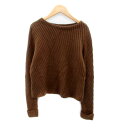 【中古】デミルクス ビームス Demi-Luxe BEAMS ニット セーター ラウンドネック 長袖 ロールアップ 茶色 ブラウン /HO35 レディース 【ベクトル 古着】 241121(4)