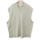 【中古】エマ クローズ EMMA CLOTHES ニットベスト プルオーバー ノースリーブ Vネック 無地 L ベージュ /FF15 メンズ 【ベクトル 古着】 241125(4)