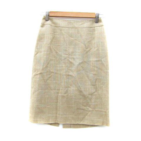 【中古】アナイ ANAYI タイトスカート ミモレ丈 スリット 36 S ベージュ /SY15 レディース 【ベクトル 古着】 241127