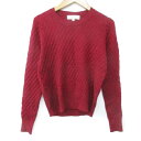 【中古】ミニマム MINIMUM ニット カットソー 長袖 クルーネック 2 M 赤 レッド /FF35 レディース 【ベクトル 古着】 241213(4)